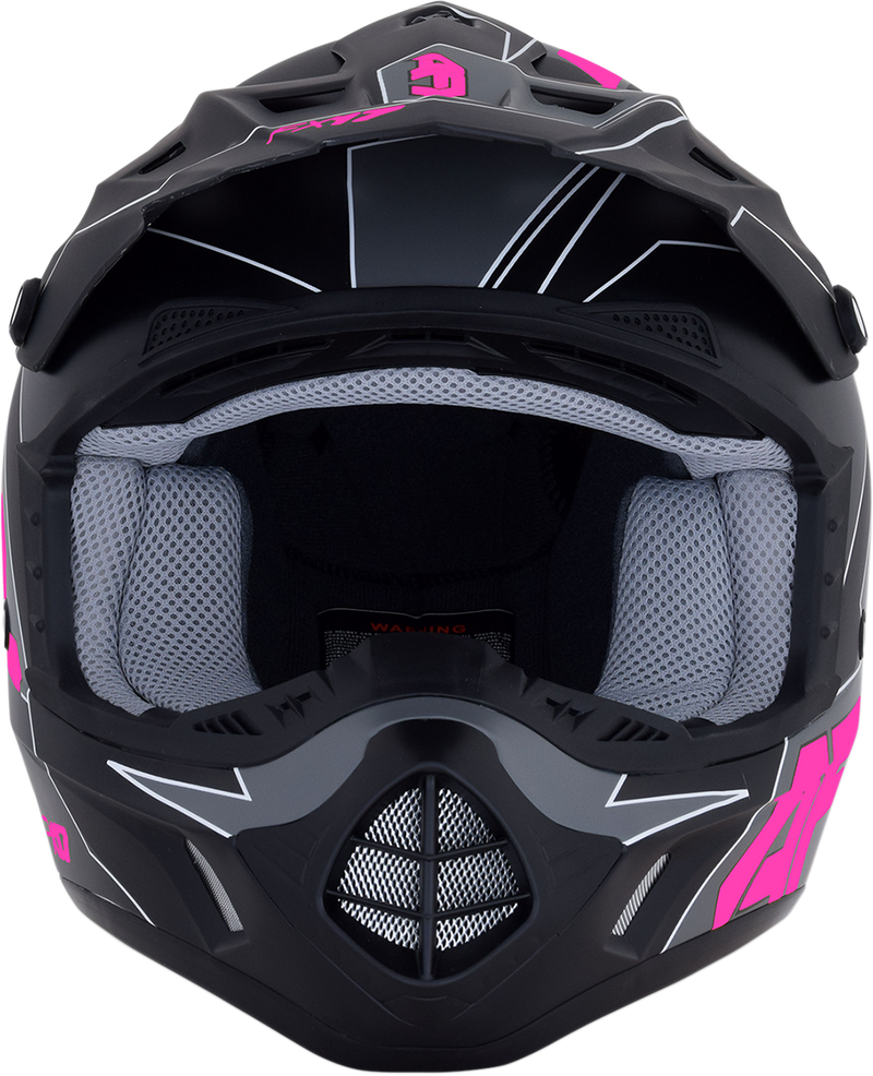 AFX FX-17 Motorcycle Helmet - Aced - Matte Black/Pink - XL 0110-6513
