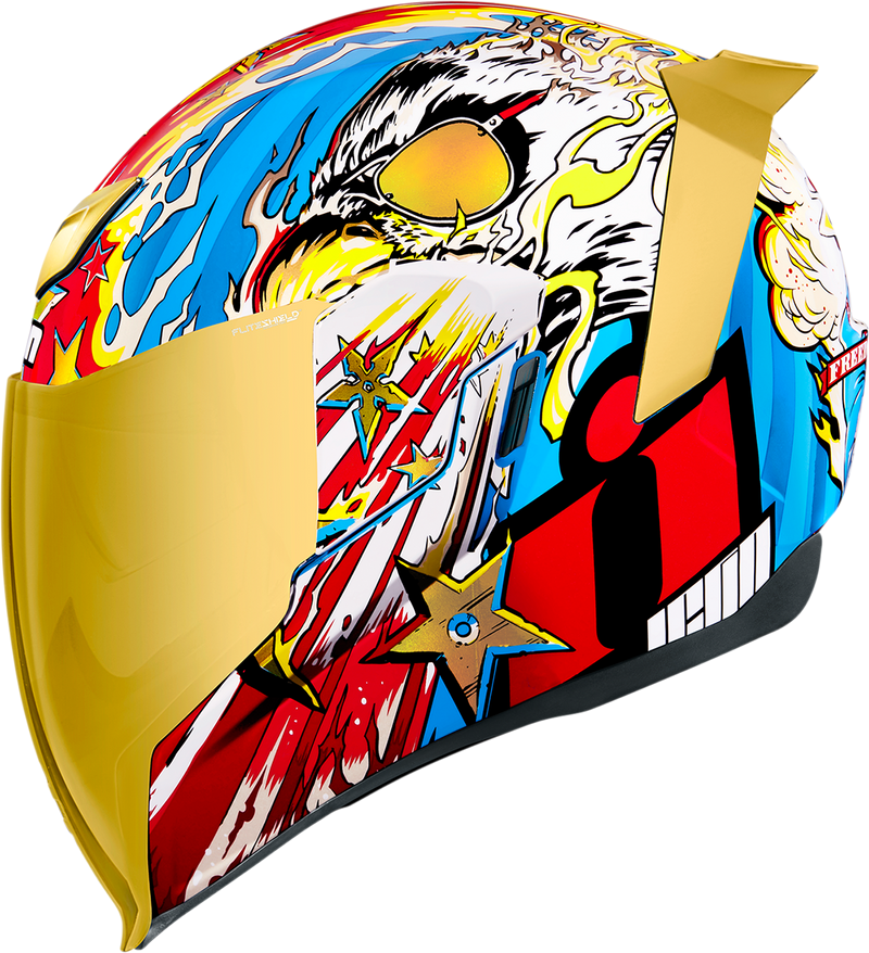 ICON Airflite™ Motorcycle Helmet - Freedom Spitter - Gold - Medium 0101-13926