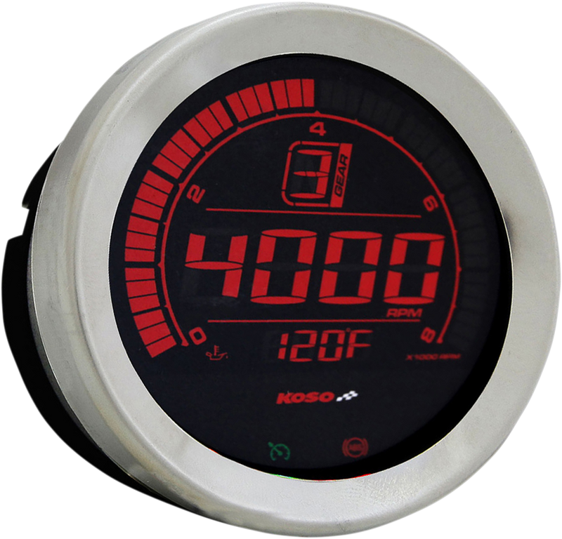KOSO NORTH AMERICA 4" Tachometer - Chrome BA051100
