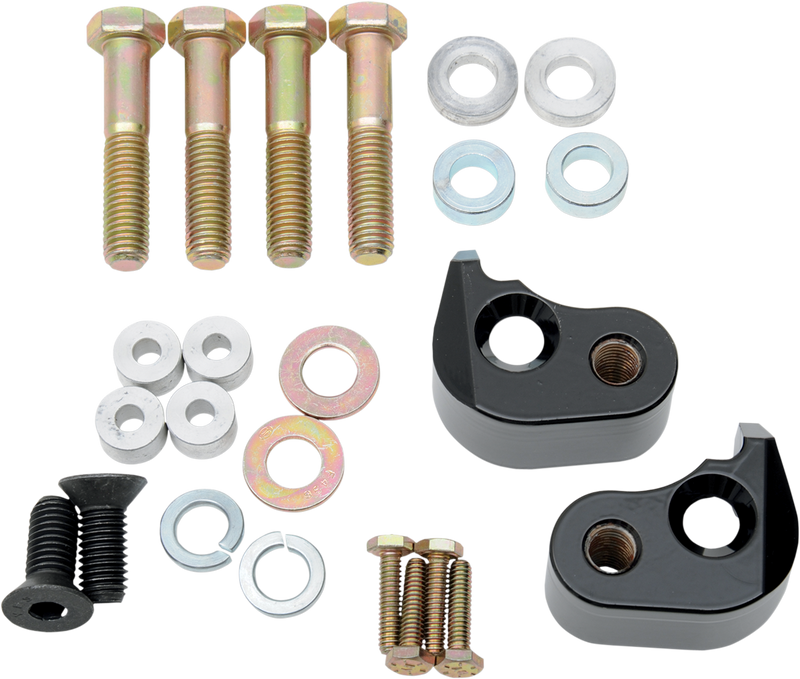 LA CHOPPERS Rear Lowering Kit - Black Powder Coated - Lowers 1" - '02-'16 FL LA-7590-00B