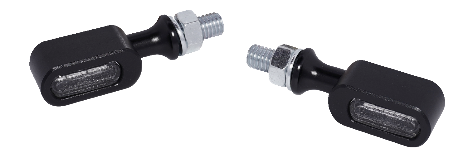 DRAG SPECIALTIES Marker Light - Clear/Amber - Matte Black L22-6042MBE