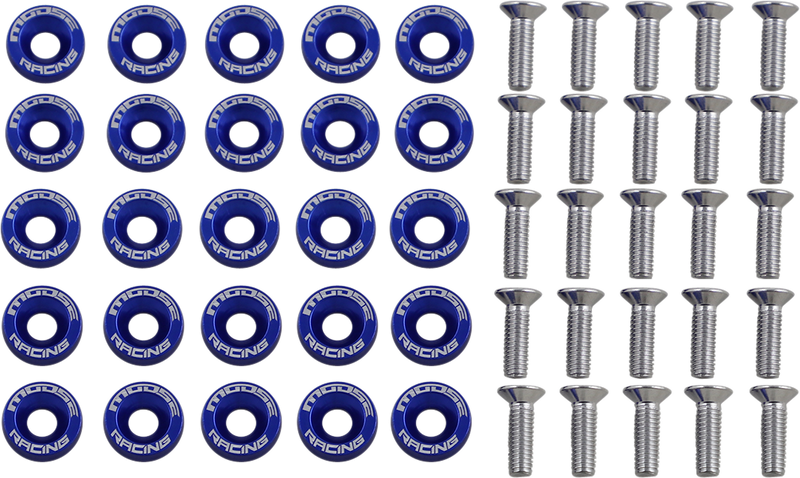 MOOSE RACING Fender Washer Kit - Blue 100-1013-PU