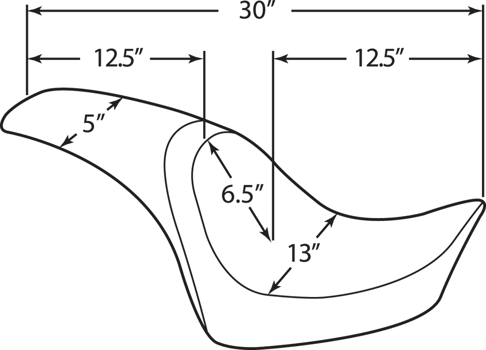 DRAG SPECIALTIES Predator Seat - Smooth - FXS/FLS 0802-0779