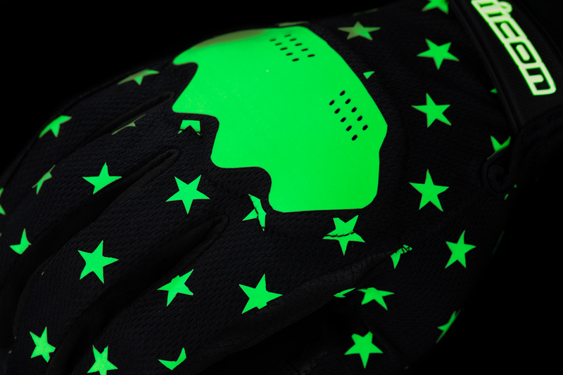 ICON Hooligan™ Old Glory Motorcycle Gloves - Glow - 4XL 3301-4698