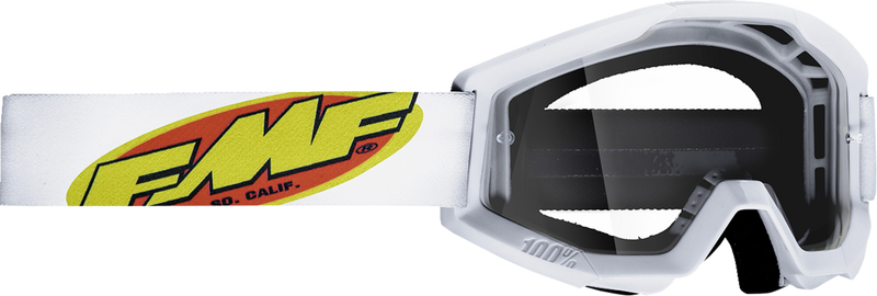 FMF PowerCore Goggles - Core - White - Clear F-50050-00005 2601-3182