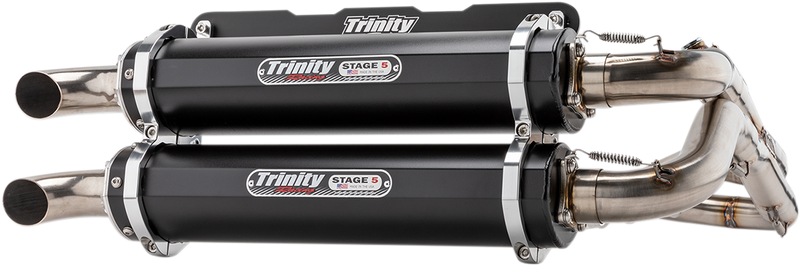 TRINITY RACING Dual Exhaust - Black TR-4166D-BK