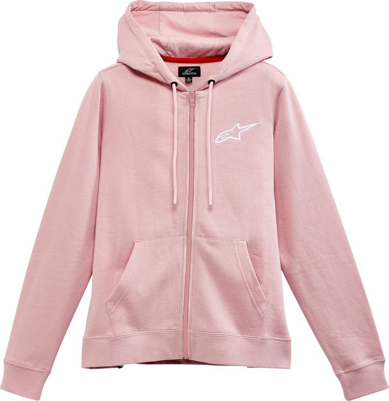 ALPINESTARS Women's Ageless Zip Hoodie - Pink/White - Small 1232518003110S
