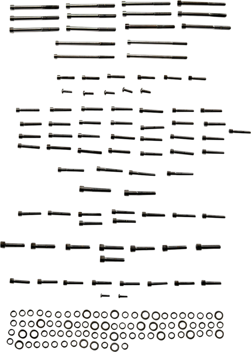 DRAG SPECIALTIES Engine Set Smooth Bolt Kit - Black/Chrome - M8 MK775SBK