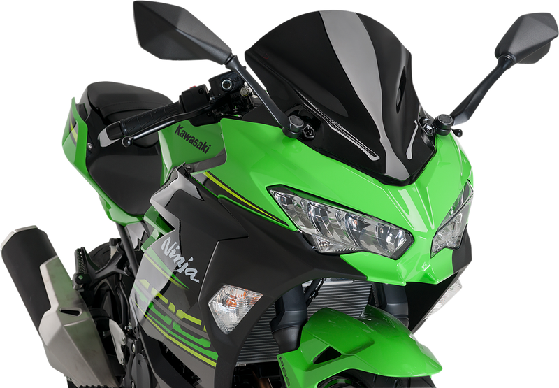 PUIG HI-TECH PARTS Race Windscreen - Black - Kawasaki 9976N