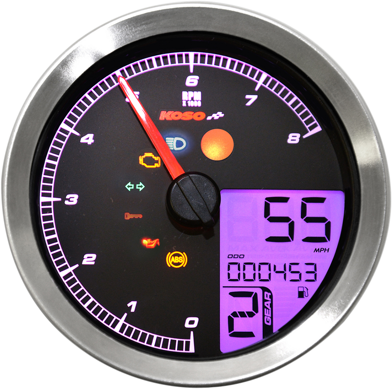KOSO NORTH AMERICA Multi-Functional Meter - Silver BA051300