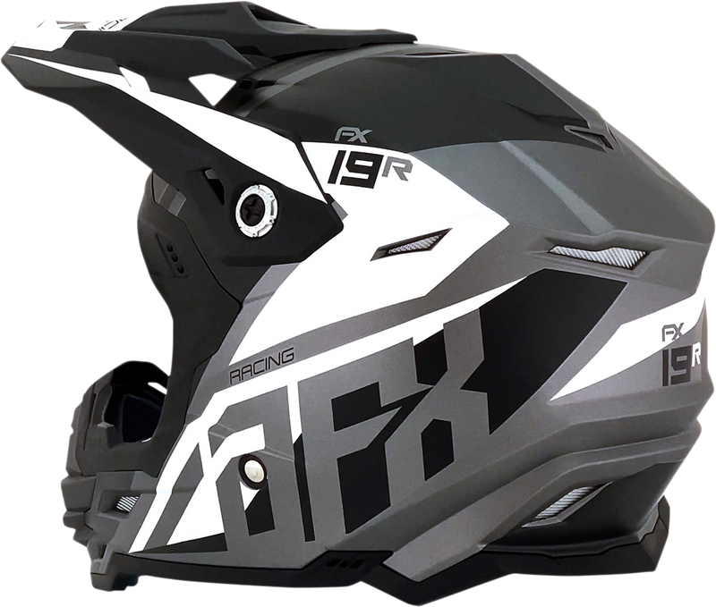 AFX FX-19R Motorcycle Helmet - Racing - Frost Gray - Small 0110-7073