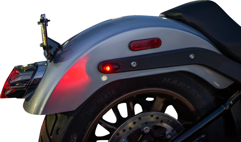 KODLIN MOTORCYCLE 3-1 Mini Fender Strut Indicator Lights - Black K68489