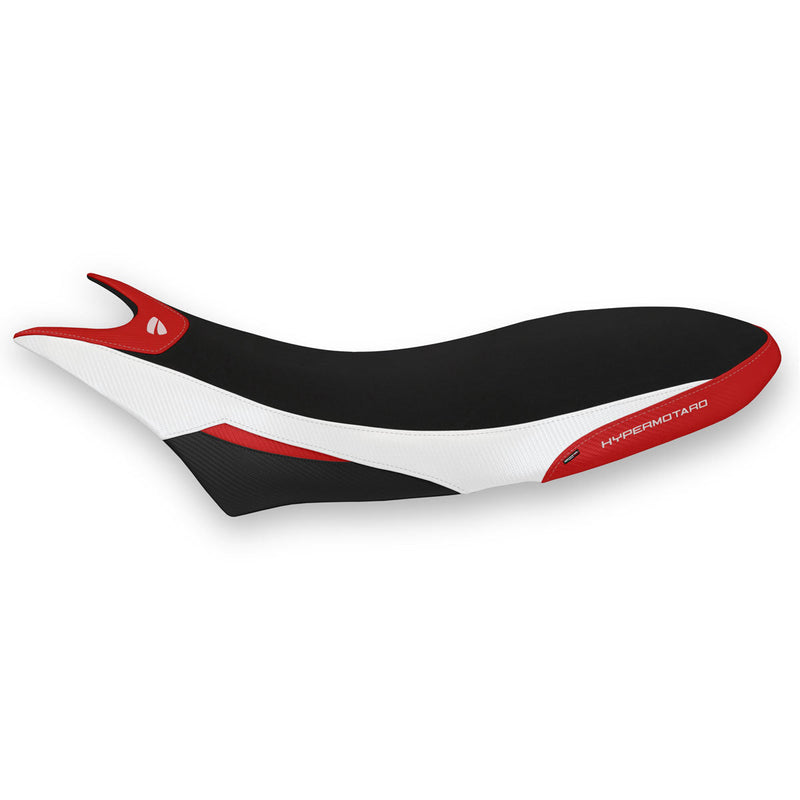 Ducati Hypermotard 950 2019-2024 Seat Cover Tappezzeria Italia in White and Red