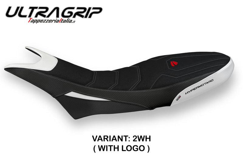 Ducati Hypermotard 950 2019-2024 Seat Cover Tappezzeria Italia Ultragrip in White