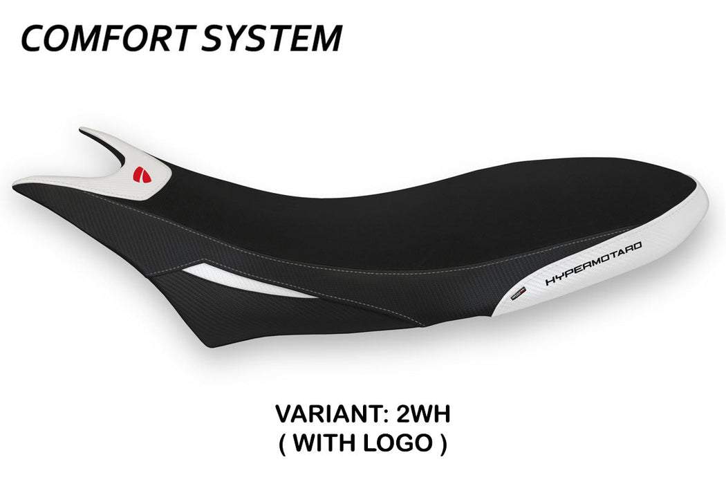 Ducati Hypermotard 950 2019-2024 Seat Cover Tappezzeria Italia Comfort in White