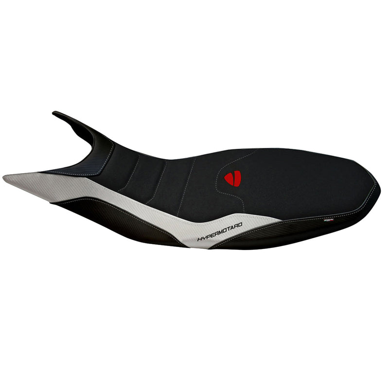 Ducati Hypermotard 821 939 2013-2018 Seat Cover Tappezzeria Italia Ultragrip in White