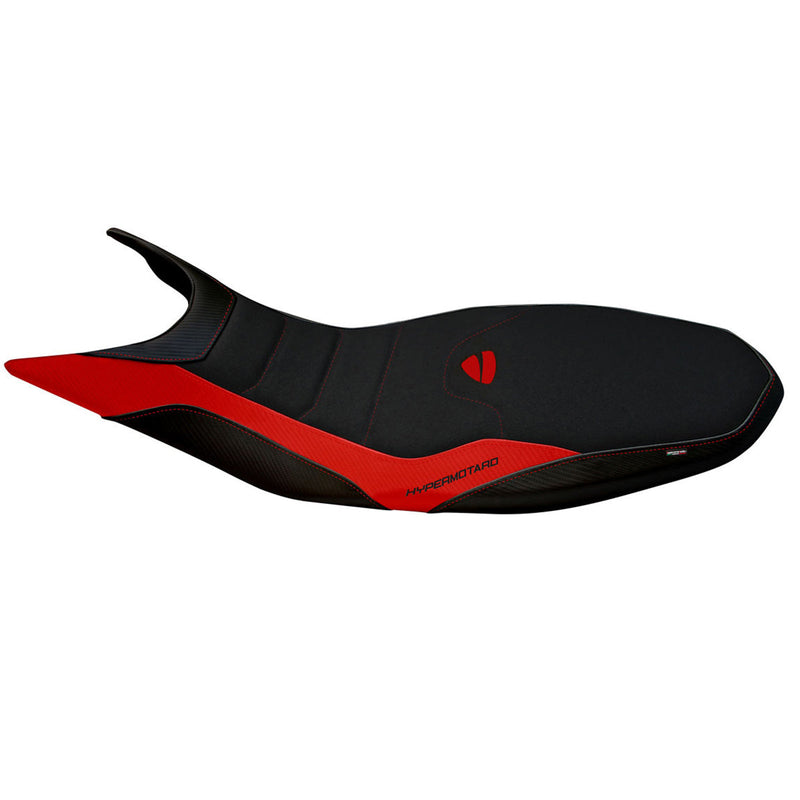Ducati Hypermotard 821 939 2013-2018 Seat Cover Tappezzeria Italia Ultragrip in Red and Black