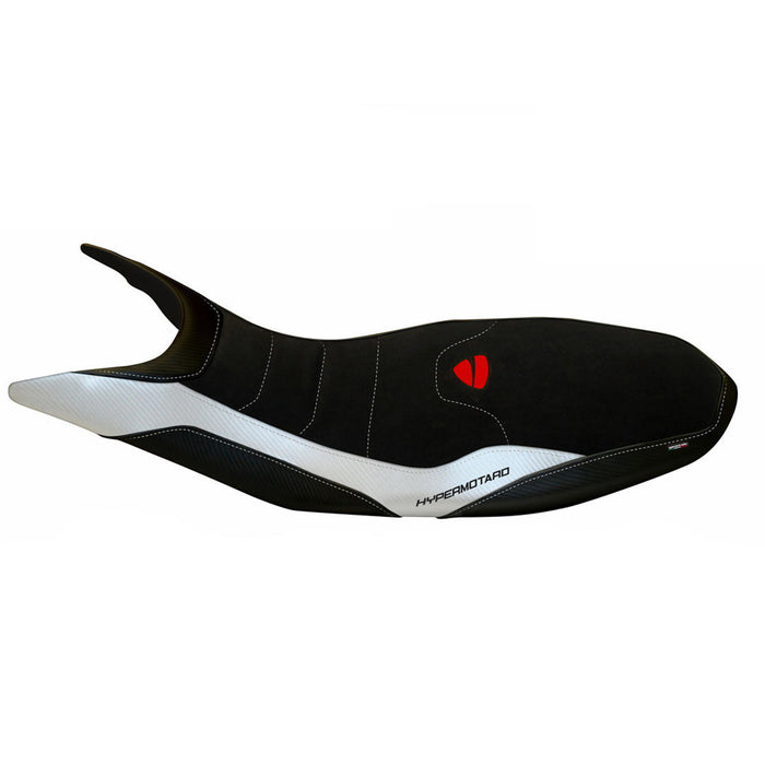 Ducati Hypermotard 821 939 2013-2018 Seat Cover Tappezzeria Italia Comfort in White and Black