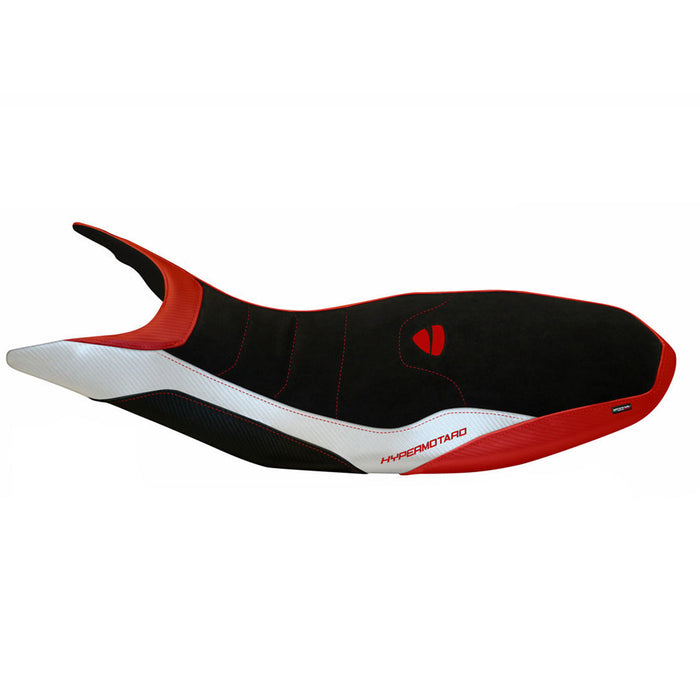 Ducati Hypermotard 821 939 2013-2018 Seat Cover Tappezzeria Italia Comfort in Red and White