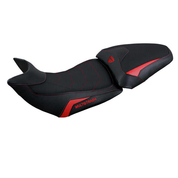 Ducati Multistrada 1200 1260 2015-2020 Seat Cover Tappezzeria Italia Comfort in Red and Black