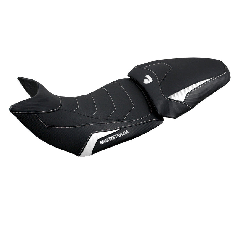 Ducati Multistrada 1200 1260 2015-2020 Seat Cover Tappezzeria Italia Ultragrip in White