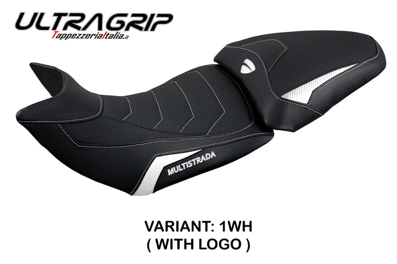 Ducati Multistrada 1200 1260 2015-2020 Seat Cover Tappezzeria Italia Ultragrip in White