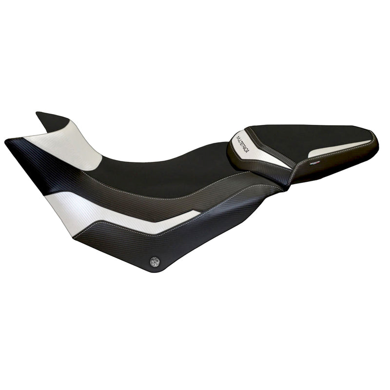Ducati Multistrada 950 2017-2021 Seat Cover Tappezzeria Italia in White and Black