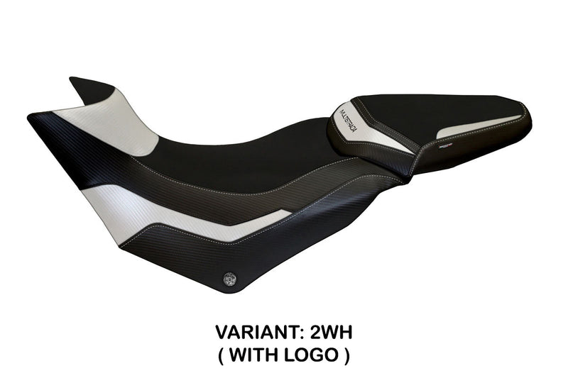 Ducati Multistrada 950 2017-2021 Seat Cover Tappezzeria Italia in White and Black