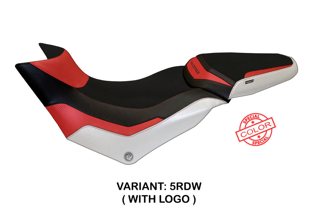 Ducati Multistrada 950 2017-2021 Seat Cover Tappezzeria Italia in Red and White
