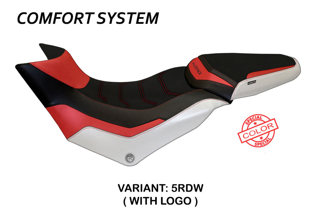 Ducati Multistrada 950 2017-2021 Seat Cover Tappezzeria Italia Comfort in Red and White