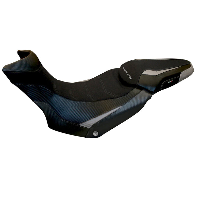 Ducati Multistrada 1200 1260 Enduro 2016-2021 Seat Cover Tappezzeria Italia in Grip Silver