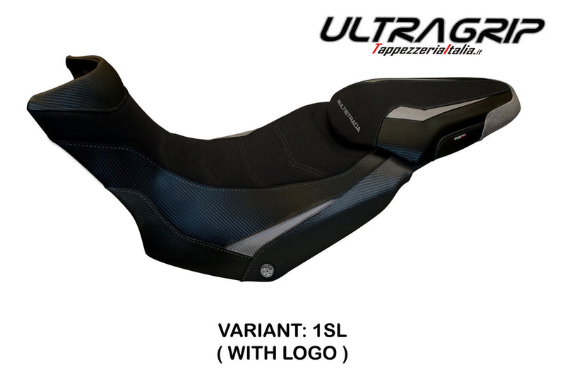 Ducati Multistrada 1200 1260 Enduro 2016-2021 Seat Cover Tappezzeria Italia in Grip Silver