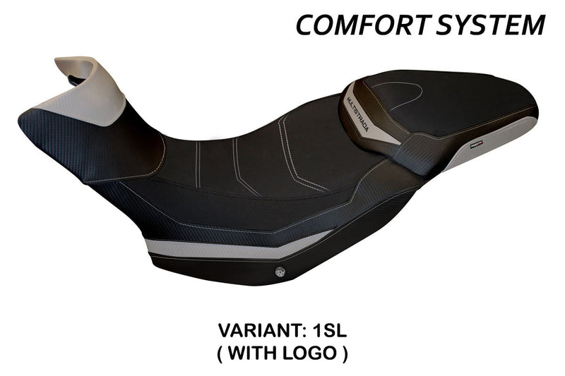 Ducati Multistrada 1200 1260 Enduro 2016-2021 Seat Cover Tappezzeria Italia Comfort in Silver
