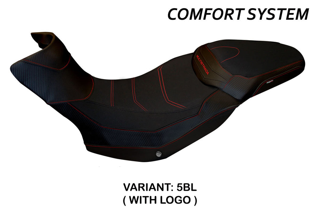 Ducati Multistrada 1200 1260 Enduro 2016-2021 Seat Cover Tappezzeria Italia Comfort in Black