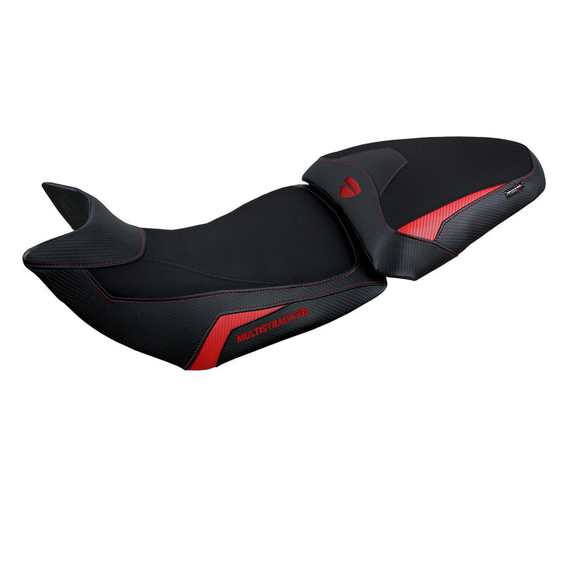 Ducati Multistrada V2 2021-2024 Seat Cover Tappezzeria Italia in Red and Black
