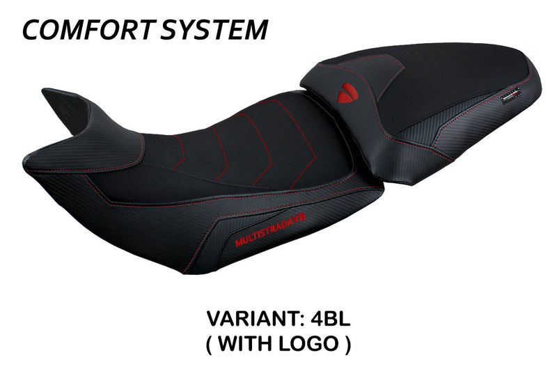 Ducati Multistrada V2 2021-2024 Seat Cover Tappezzeria Italia Comfort in Black