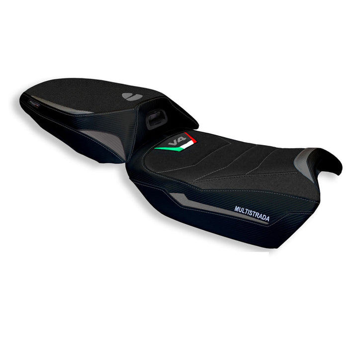 Ducati Multistrada V4 2021-2024 Heated Seat Cover Tappezzeria Italia Ultragrip in Grey