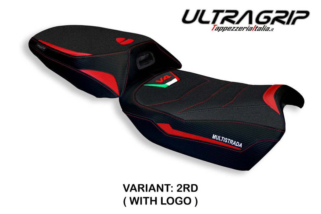 Ducati Multistrada V4 2021-2024 Heated Seat Cover Tappezzeria Italia Ultragrip in Red