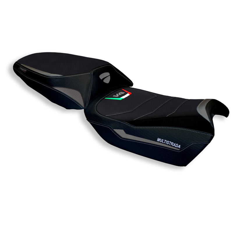 Ducati Multistrada V4 V4S 2021-2024 Seat Cover Tappezzeria Italia Comfort in Grey and Black