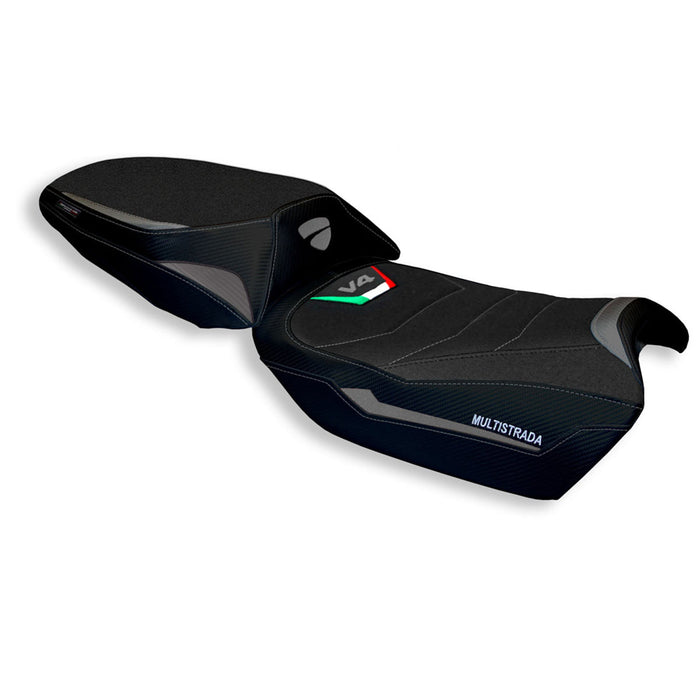Ducati Multistrada V4 V4S 2021-2024 Seat Cover Tappezzeria Italia Ultragrip in Grey and Black