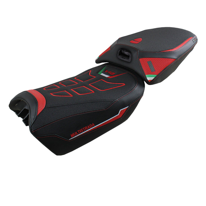 Ducati Multistrada V4 PP Heat 2022-2024 Seat Cover Tappezzeria Italia Ultragrip in Red