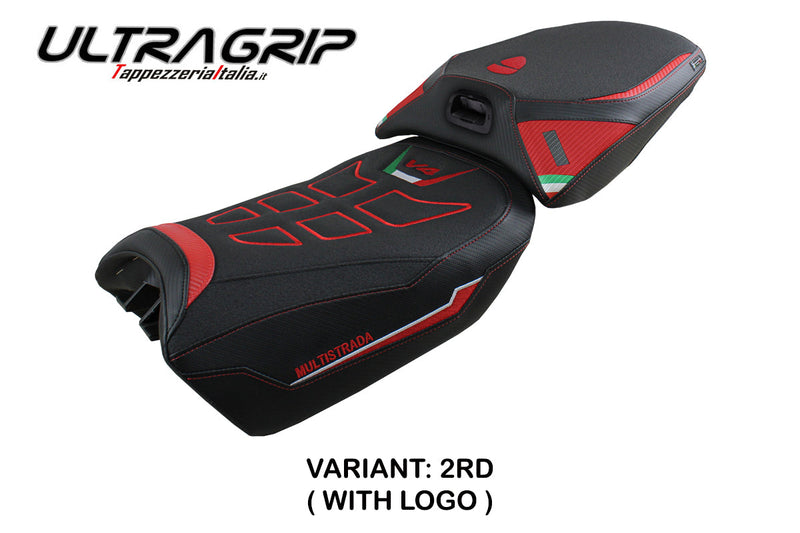 Ducati Multistrada V4 PP Heat 2022-2024 Seat Cover Tappezzeria Italia Ultragrip in Red