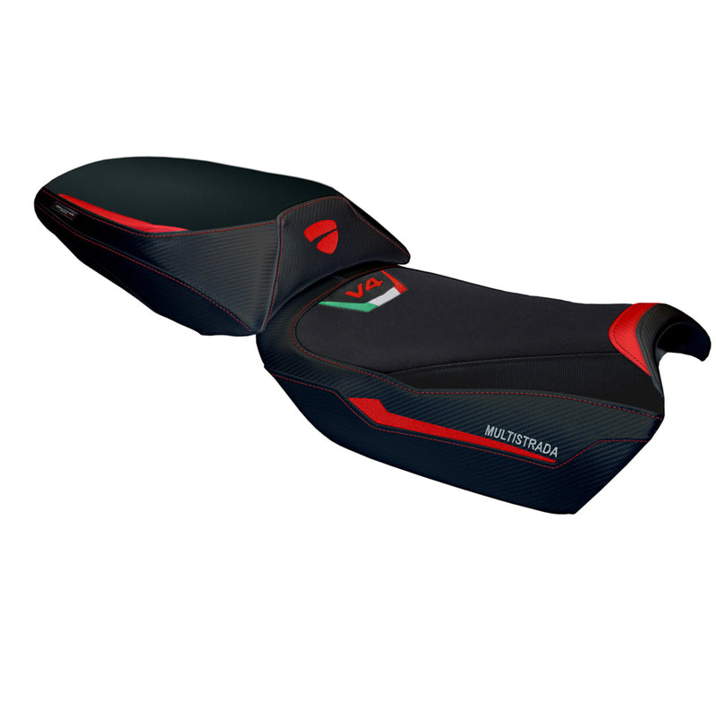 Ducati Multistrada V4 Rally 2023-2024 Seat Cover Tappezzeria Italia in Red and Black