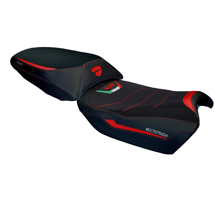 Ducati Multistrada V4 Rally 2023-2024 Seat Cover Tappezzeria Italia Comfort in Red and Black