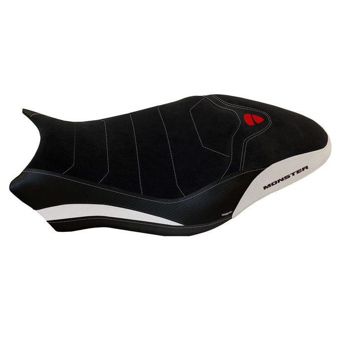 Ducati Monster 821 1200 2017-2020 Seat Cover Tappezzeria Italia Comfort in White and Black