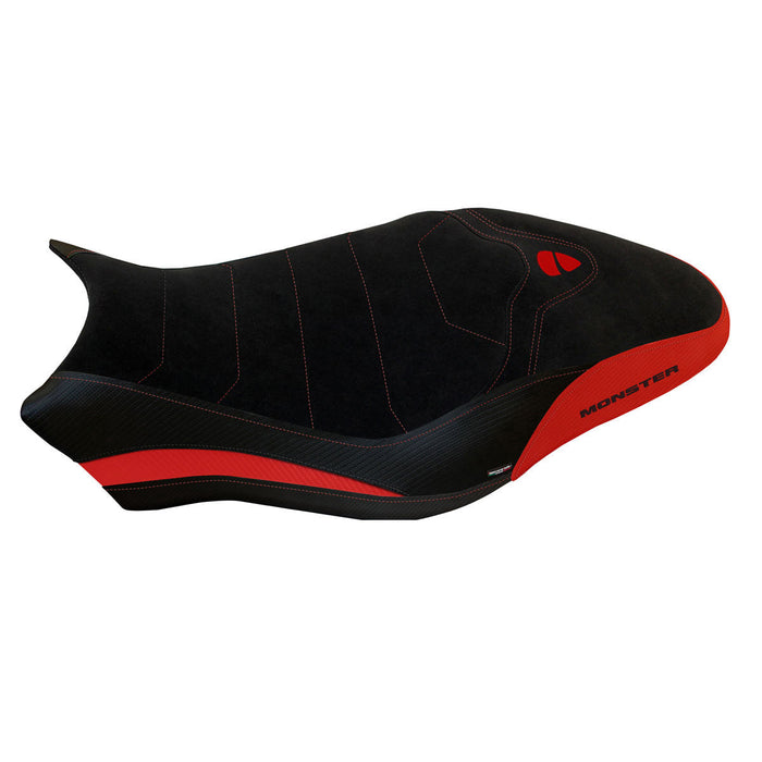 Ducati Monster 821 1200 2017-2020 Seat Cover Tappezzeria Italia Comfort in Red and Black