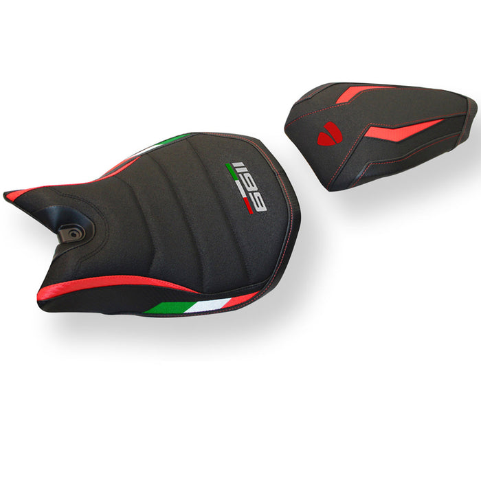 Ducati Panigale 1199 2011-2015 Seat Cover Tappezzeria Italia Ultragrip in Red and Black