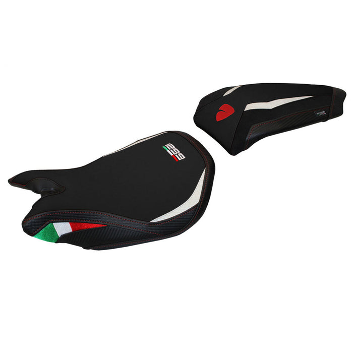 Ducati Panigale 1299 2015-2018 Seat Cover Tappezzeria Italia in White and Black