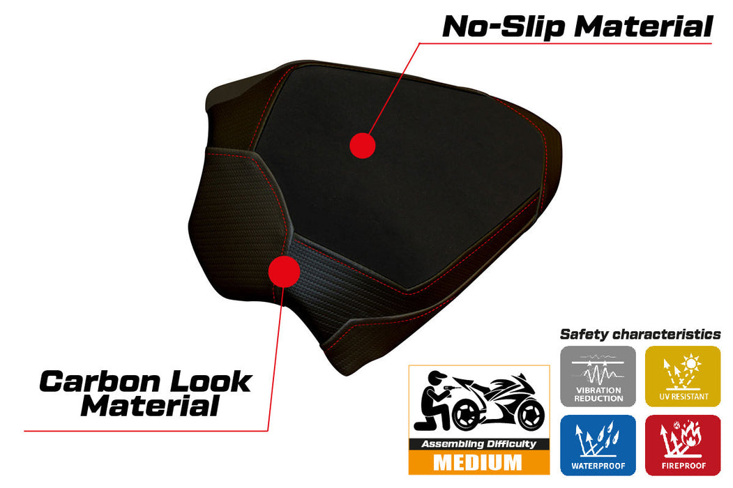 Ducati Panigale V4 2018-2024 Passenger Seat Cover Tappezzeria Italia in Black