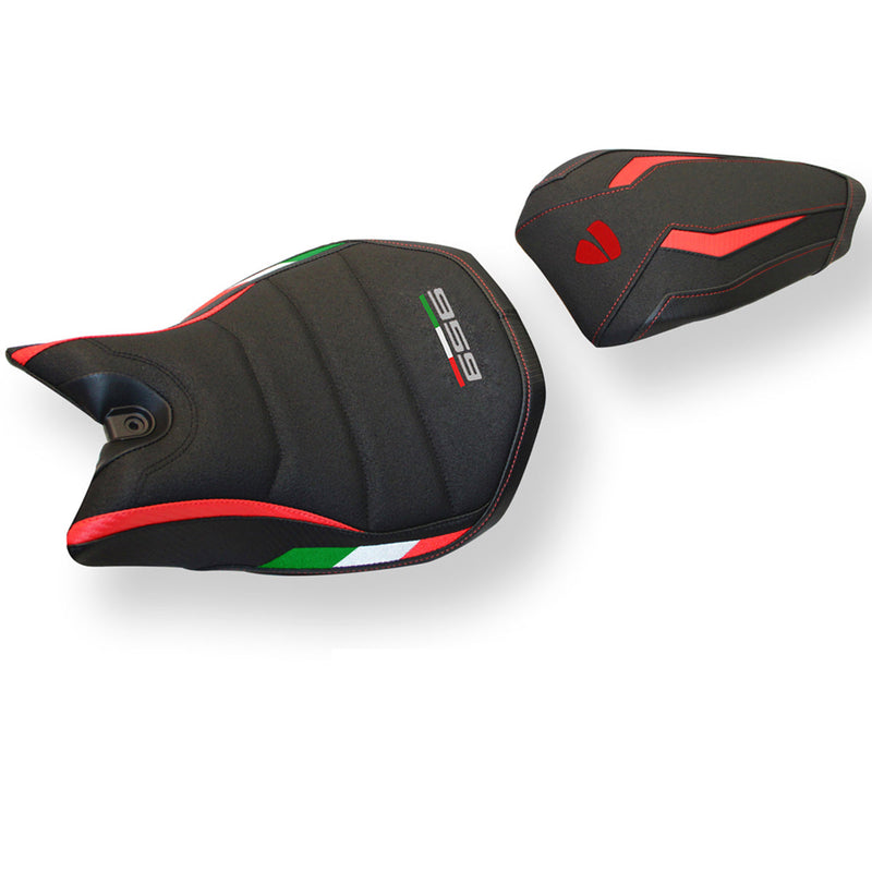 Ducati Panigale 959 2016-2018 Seat Cover Tappezzeria Italia Ultragrip in Red and Black